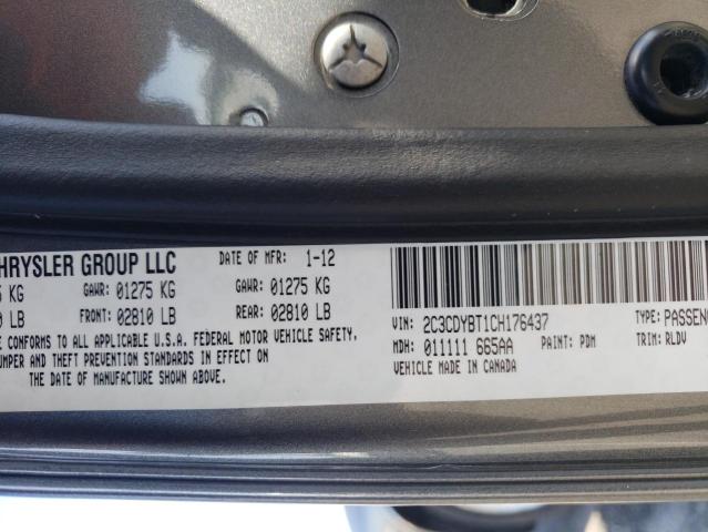 Photo 10 from auction – 2012 DODGE CHALLENGER with VIN 2C3CDYBT1CH176437