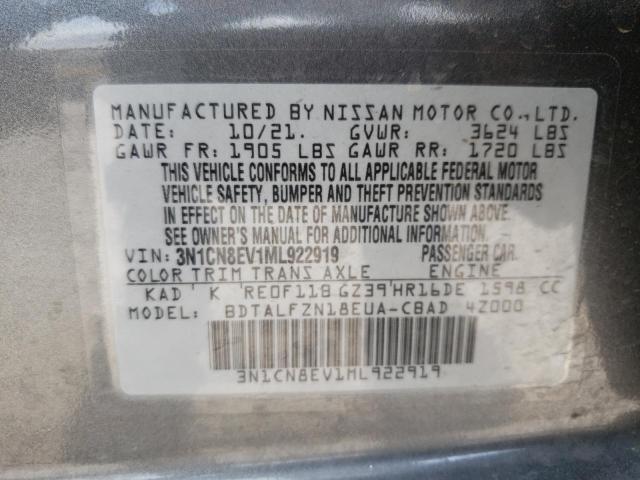 Photo 10 from auction – 2021 NISSAN VERSA SV with VIN 3N1CN8EV1ML922919