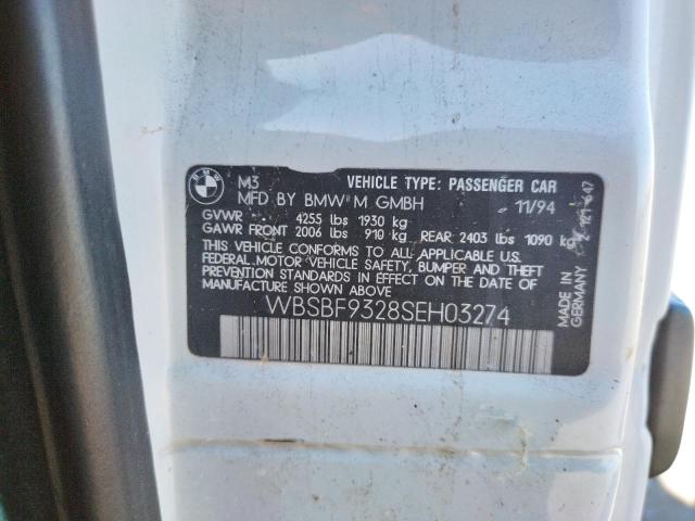 Photo 10 from auction – 1995 BMW M3 with VIN WBSBF9328SEH03274