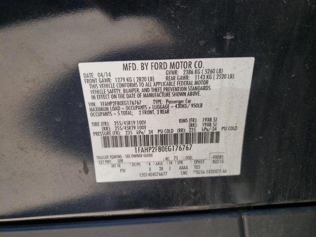 Photo 10 from auction – 2014 FORD TAURUS LIM with VIN 1FAHP2F80EG176767