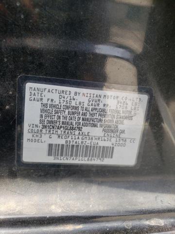 Photo 10 from auction – 2016 NISSAN VERSA S with VIN 3N1CN7AP1GL884792