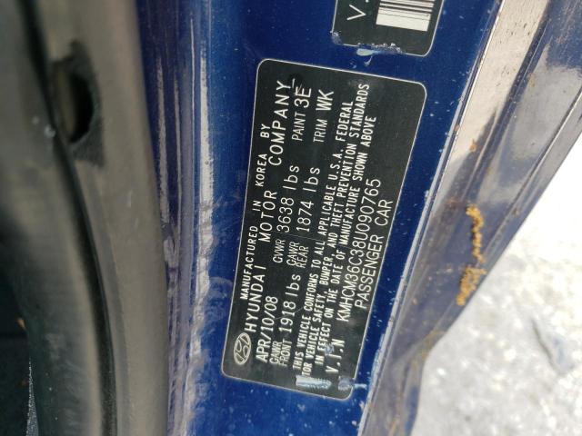 Photo 10 from auction – 2008 HYUNDAI ACCENT with VIN KMHCM36C38U090765