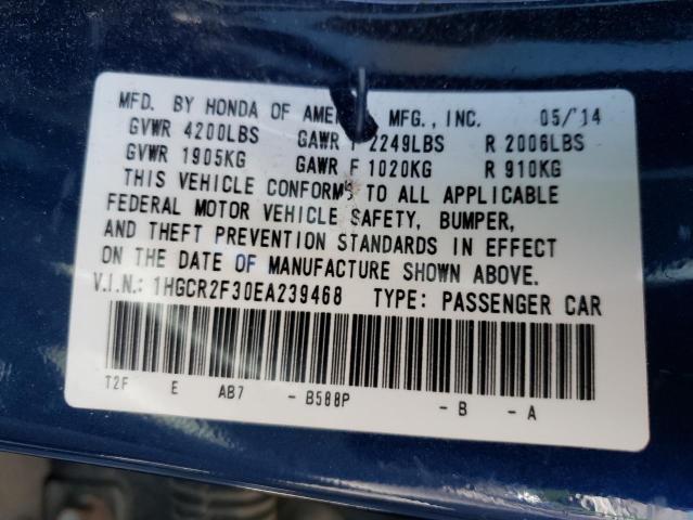 Photo 10 from auction – 2014 HONDA ACCORD LX with VIN 1HGCR2F30EA239468