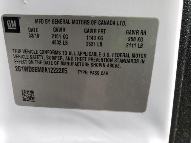 Photo 10 from auction – 2010 CHEVROLET IMPALA POL with VIN 2G1WD5EM0A1222205