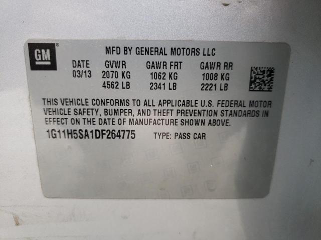 Photo 10 from auction – 2013 CHEVROLET MALIBU LTZ with VIN 1G11H5SA1DF264775