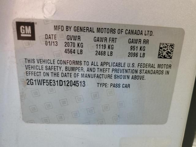 Photo 10 from auction – 2013 CHEVROLET IMPALA LS with VIN 2G1WF5E31D1204513