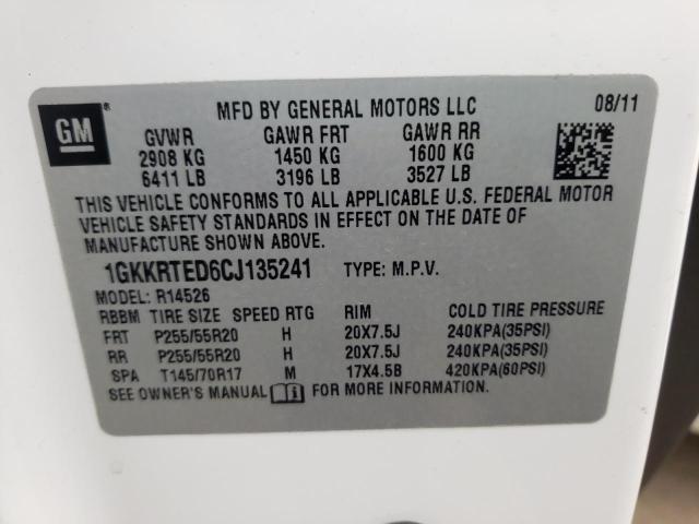 Photo 10 from auction – 2012 GMC ACADIA DEN with VIN 1GKKRTED6CJ135241