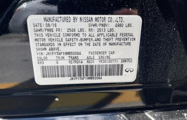 Photo 10 from auction – 2017 INFINITI Q50 RED SP with VIN JN1FV7AP1HM850064
