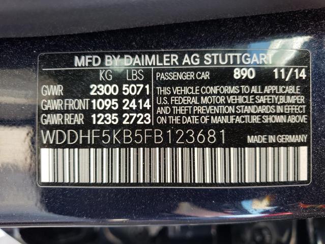 Photo 10 from auction – 2015 MERCEDES-BENZ E 350 with VIN WDDHF5KB5FB123681