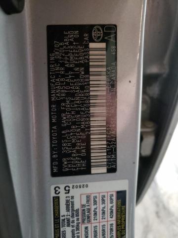 Photo 10 from auction – 2008 TOYOTA COROLLA CE with VIN 2T1BR32E08C880188