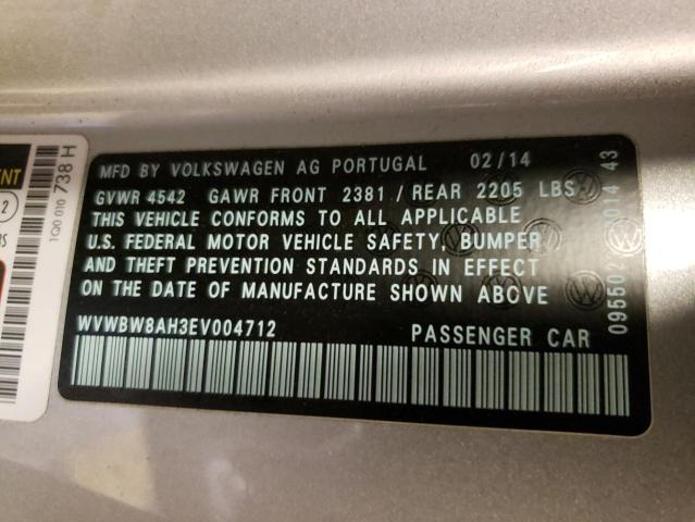 Photo 10 from auction – 2014 VOLKSWAGEN EOS KOMFOR with VIN WVWBW8AH3EV004712