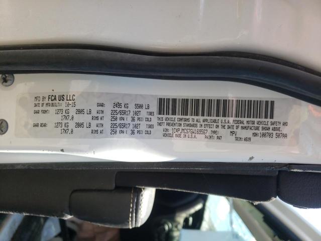Photo 10 from auction – 2016 JEEP CHEROKEE L with VIN 1C4PJMCS7GW169567