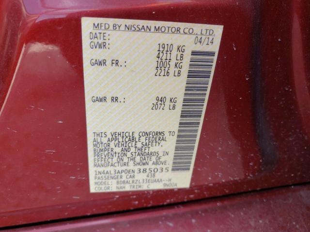 Photo 10 from auction – 2014 NISSAN ALTIMA 2.5 with VIN 1N4AL3AP0EN385035