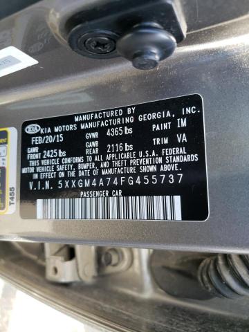 Photo 10 from auction – 2015 KIA OPTIMA LX with VIN 5XXGM4A74FG455737