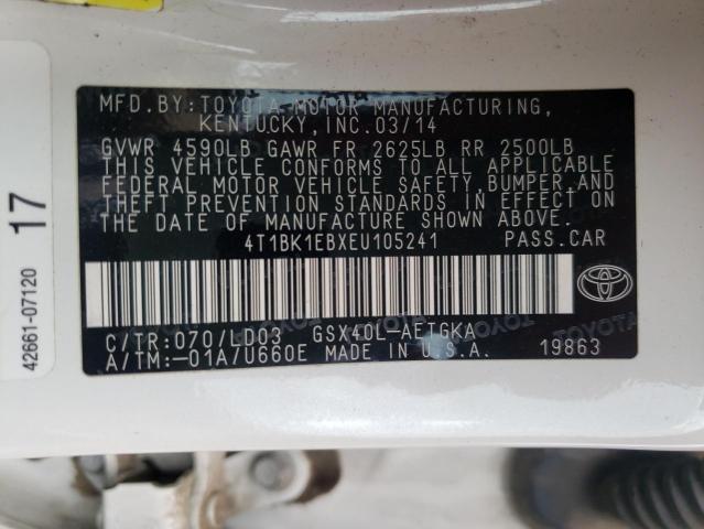 Photo 10 from auction – 2014 TOYOTA AVALON BAS with VIN 4T1BK1EBXEU105241