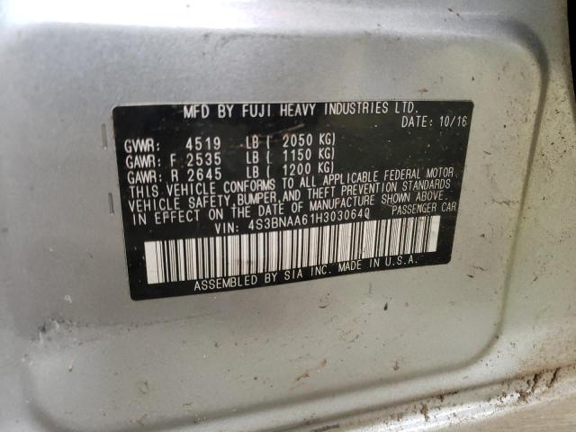 Photo 10 from auction – 2017 SUBARU LEGACY 2.5 with VIN 4S3BNAA61H3030640