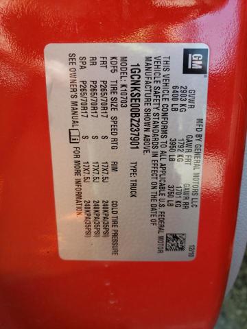 Photo 10 from auction – 2011 CHEVROLET SILVERADO with VIN 1GCNKSE00BZ237901