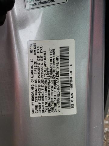 Photo 10 from auction – 2012 HONDA ODYSSEY EX with VIN 5FNRL5H69CB081297