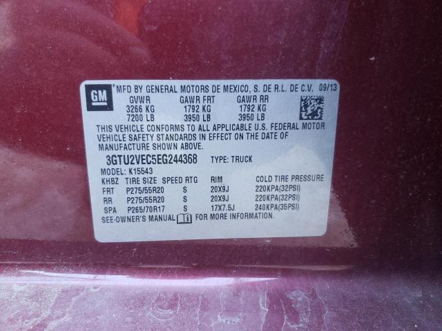Photo 10 from auction – 2014 GMC SIERRA K15 with VIN 3GTU2VEC5EG244368