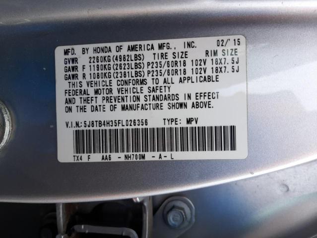 Photo 10 from auction – 2015 ACURA RDX with VIN 5J8TB4H35FL026356