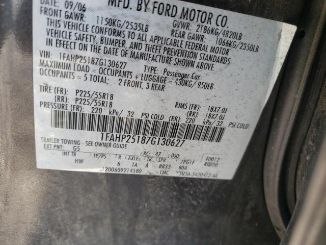 Photo 10 from auction – 2007 FORD FIVE HUNDR with VIN 1FAHP25187G130627
