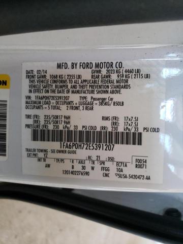 Photo 10 from auction – 2014 FORD FUSION SE with VIN 1FA6P0H72E5391207