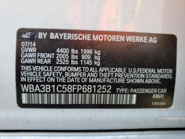 Photo 10 from auction – 2015 BMW 320 I with VIN WBA3B1C58FP681252