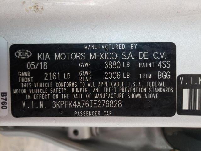 Photo 10 from auction – 2018 KIA FORTE LX with VIN 3KPFK4A76JE276828