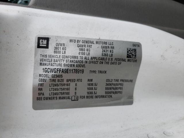 Photo 10 from auction – 2014 CHEVROLET EXPRESS G2 with VIN 1GCWGFFA9E1178919