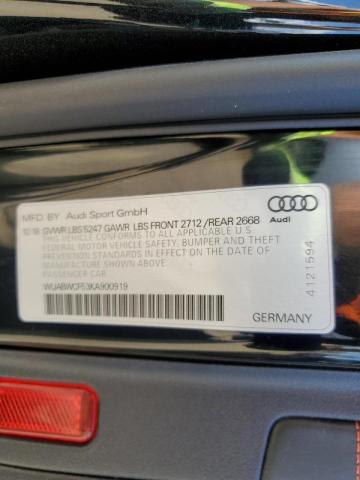 Photo 10 from auction – 2019 AUDI RS5 with VIN WUABWCF53KA900919