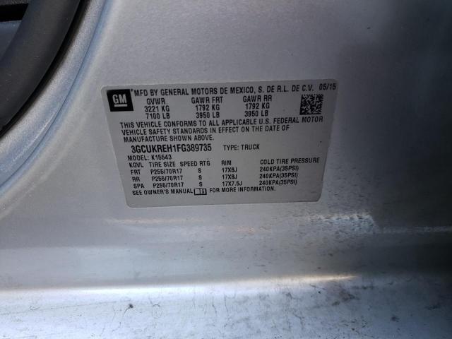 Photo 10 from auction – 2015 CHEVROLET SILVERADO with VIN 3GCUKREH1FG389735