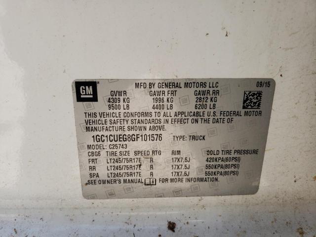 Photo 10 from auction – 2016 CHEVROLET SILVERADO with VIN 1GC1CUEG8GF101576