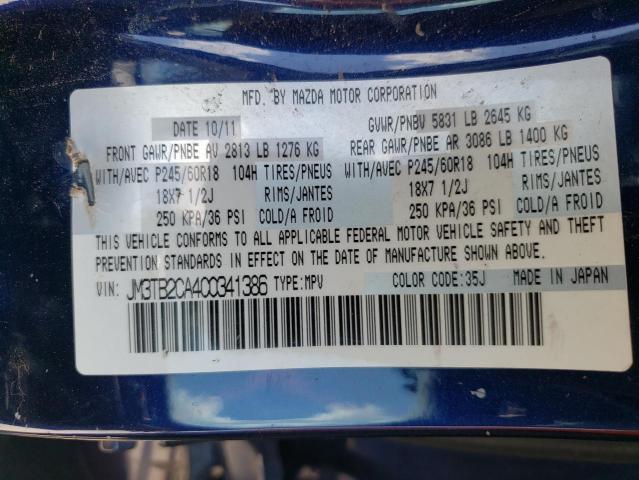 Photo 10 from auction – 2012 MAZDA CX-9 with VIN JM3TB2CA4C0341386