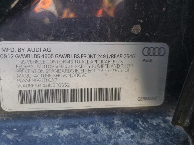 Photo 10 from auction – 2013 AUDI A4 PREMIUM with VIN WAUBFAFLXDN020552