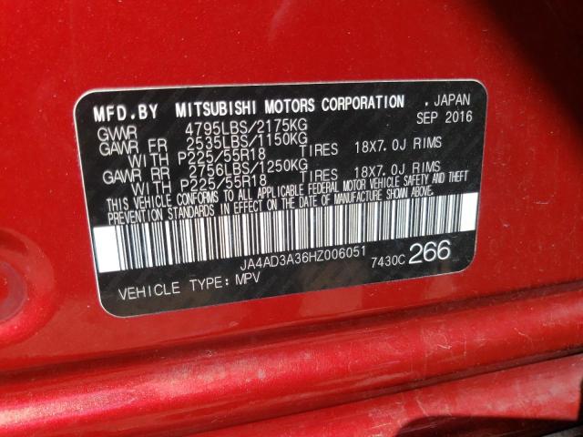 Photo 10 from auction – 2017 MITSUBISHI OUTLANDER with VIN JA4AD3A36HZ006051