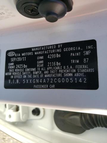 Photo 10 from auction – 2012 KIA OPTIMA EX with VIN 5XXGN4A72CG005142