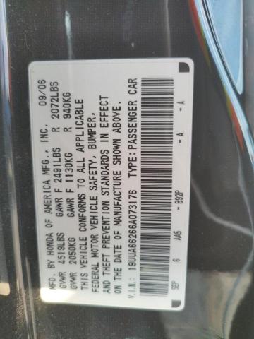 Photo 10 from auction – 2006 ACURA 3.2TL with VIN 19UUA66266A073176