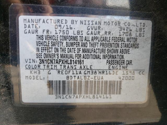 Photo 10 from auction – 2017 NISSAN VERSA S with VIN 3N1CN7APXHL814161