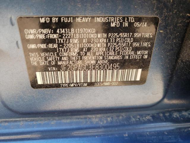 Photo 10 from auction – 2014 SUBARU XV CROSSTR with VIN JF2GPAGC3E8300495