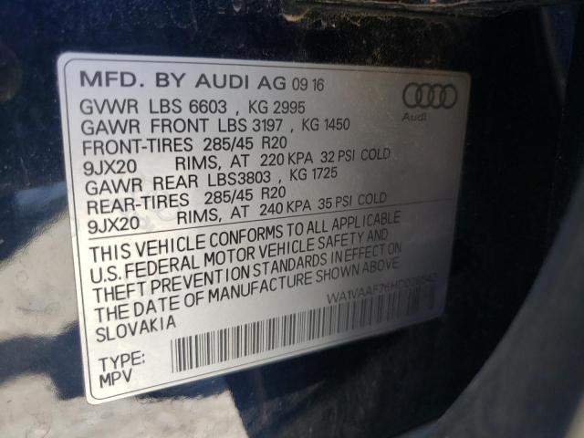 Photo 10 from auction – 2017 AUDI Q7 PRESTIG with VIN WA1VAAF76HD028543
