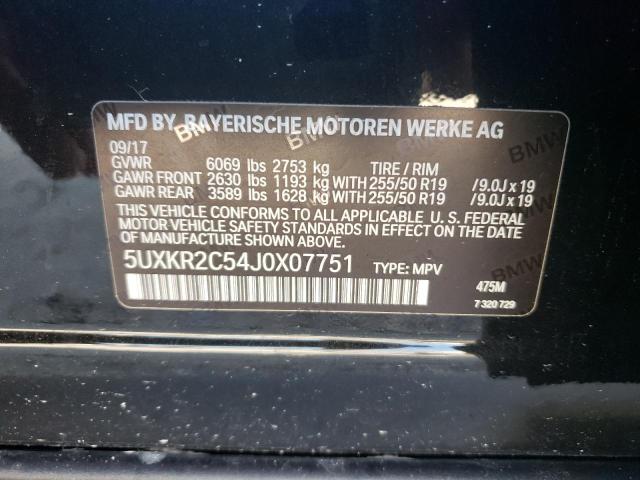 Photo 10 from auction – 2018 BMW X5 SDRIVE3 with VIN 5UXKR2C54J0X07751