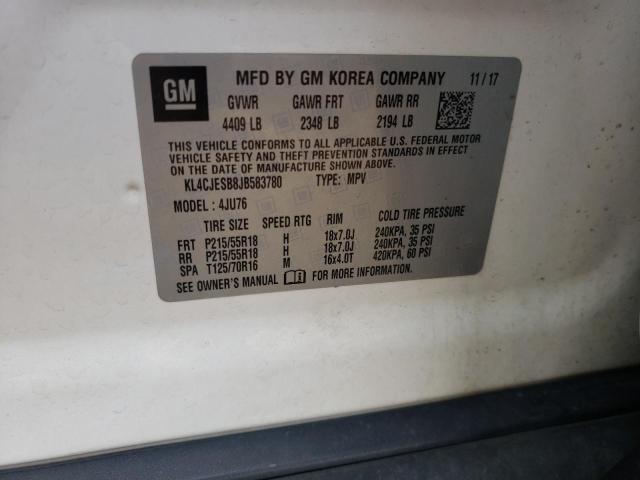 Photo 10 from auction – 2018 BUICK ENCORE PRE with VIN KL4CJESB8JB583780