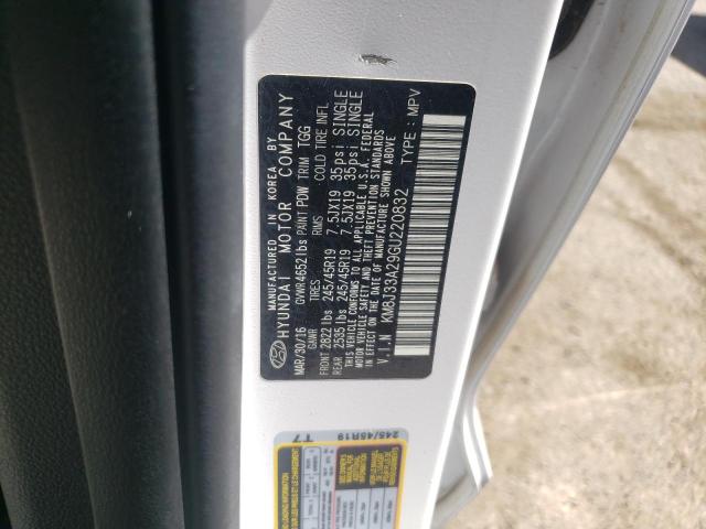 Photo 10 from auction – 2016 HYUNDAI TUCSON LIM with VIN KM8J33A29GU220832