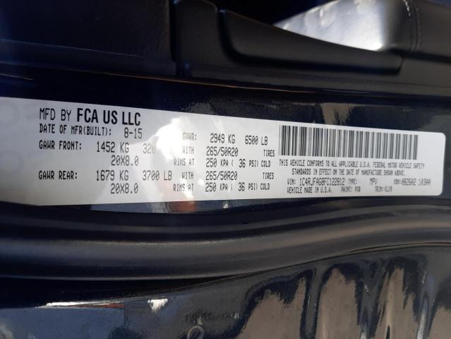 Photo 10 from auction – 2015 JEEP GRAND CHER with VIN 1C4RJFAG8FC122812