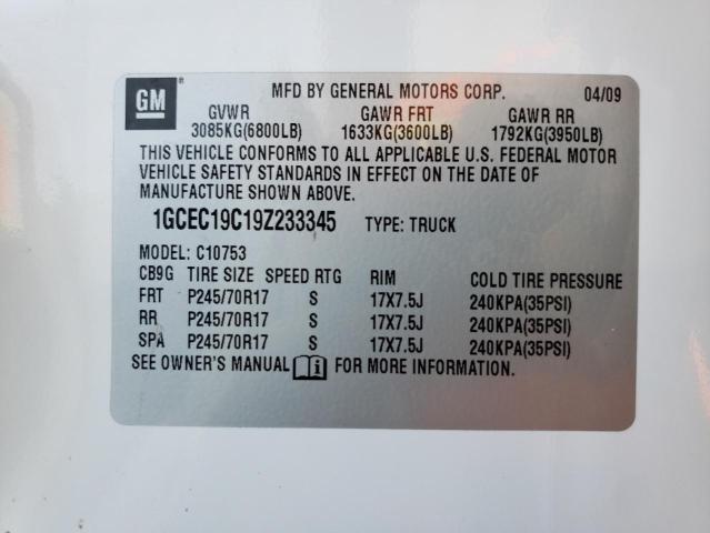 Photo 10 from auction – 2009 CHEVROLET SILVERADO with VIN 1GCEC19C19Z233345