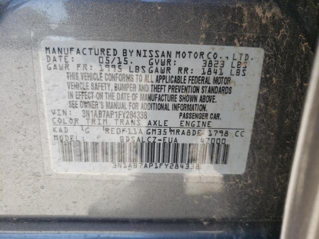 Photo 10 from auction – 2015 NISSAN SENTRA S with VIN 3N1AB7AP1FY284338