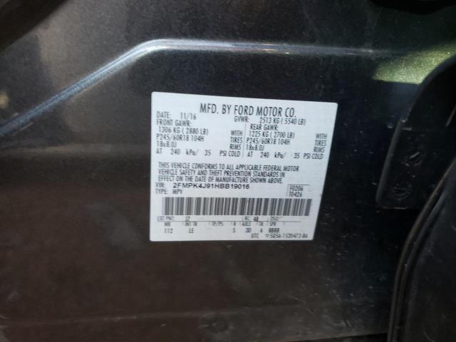 Photo 10 from auction – 2017 FORD EDGE SEL with VIN 2FMPK4J91HBB19016