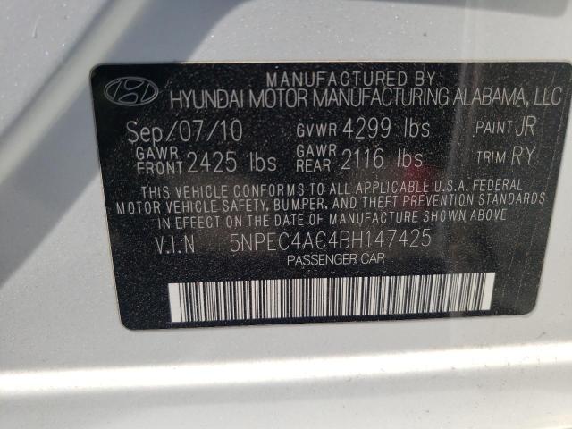 Photo 10 from auction – 2011 HYUNDAI SONATA SE with VIN 5NPEC4AC4BH147425