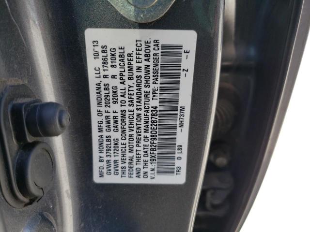 Photo 10 from auction – 2017 HONDA CIVIC EXL with VIN 19XFB2F98DE287834