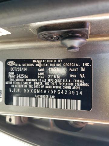 Photo 10 from auction – 2015 KIA OPTIMA LX with VIN 5XXGM4A75FG423914